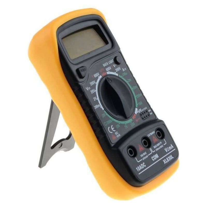 Digitalmultimeter – Xl830l – Gelb – Maximale Spannung 600 V – Maximaler Strom 10 A – Widerstand 2 Mω