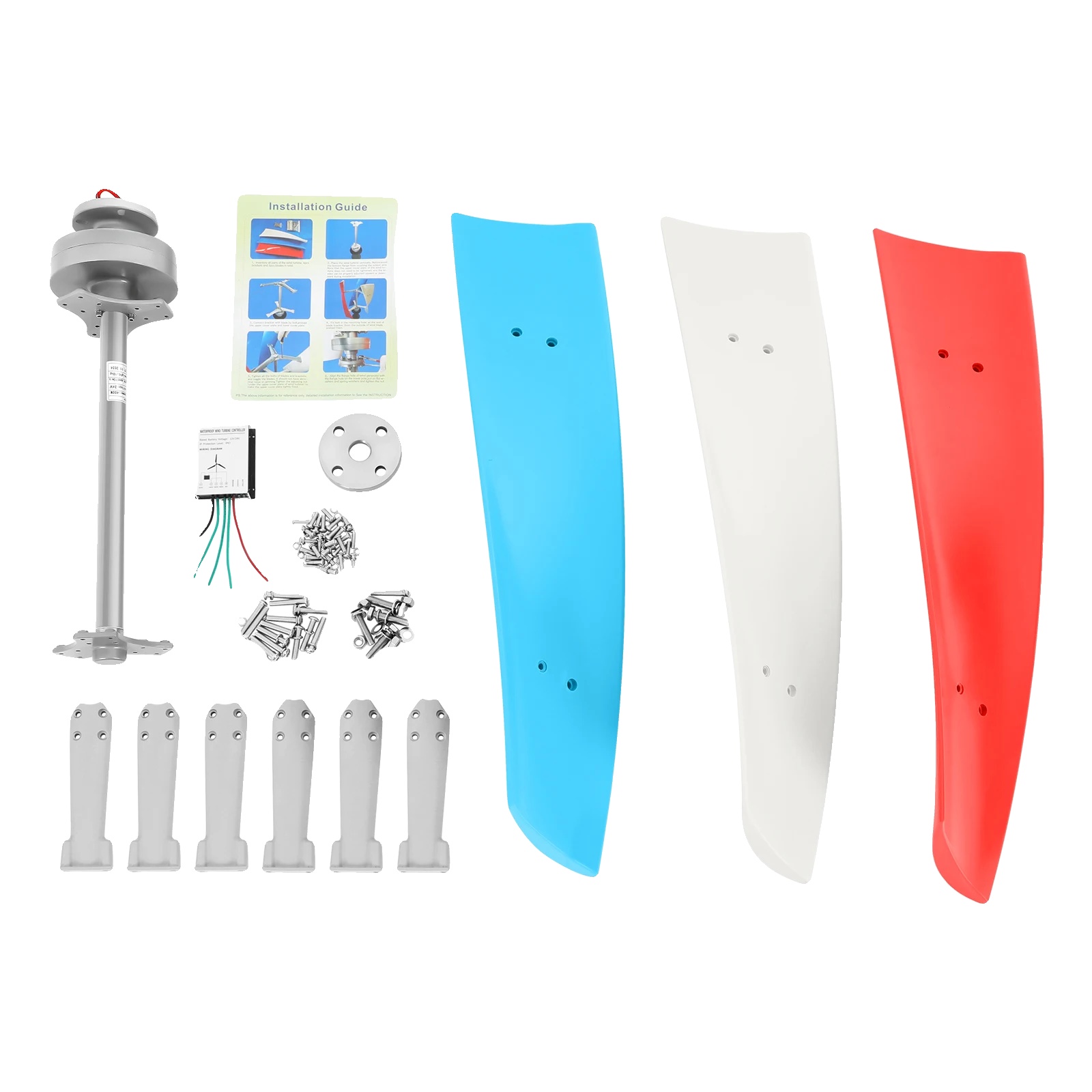 Windkraftanlage, Robustes Design, Automatische Windanpassung, Blau