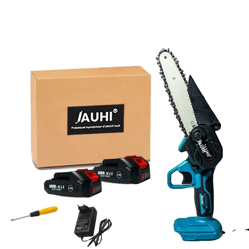 Akku-elektrosäge, Ergonomisches Design, Hohe Schnittleistung, 2 Sätze 188-v-akkus