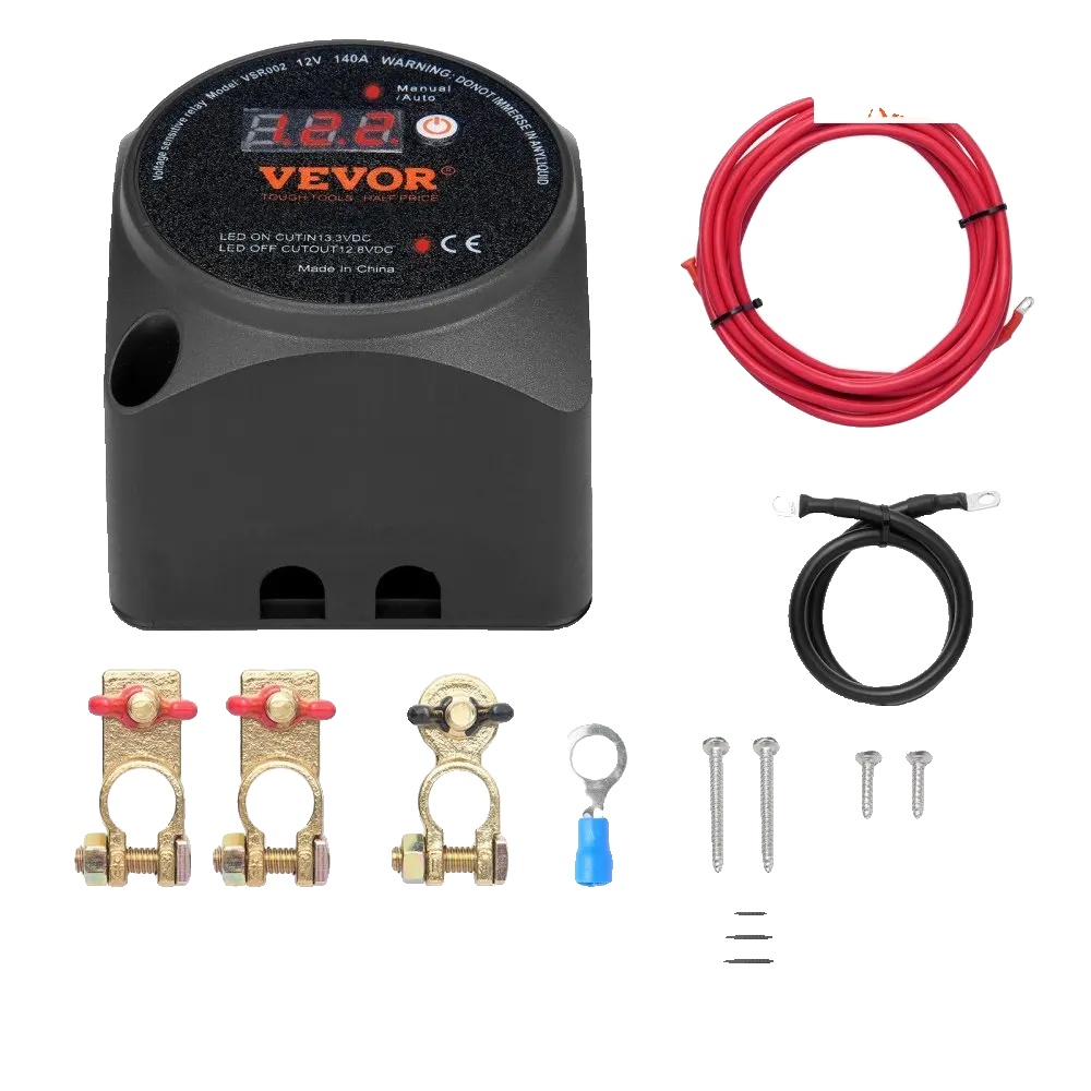Doppelbatterie-isolator, Maximaler Ladestrom 140 A, Dauerladestrom ≥ 100 A, Triggerspannung ≥ 12,3 V, Abschaltspannung ≥ 12,6 V, Lcd-bildschirm