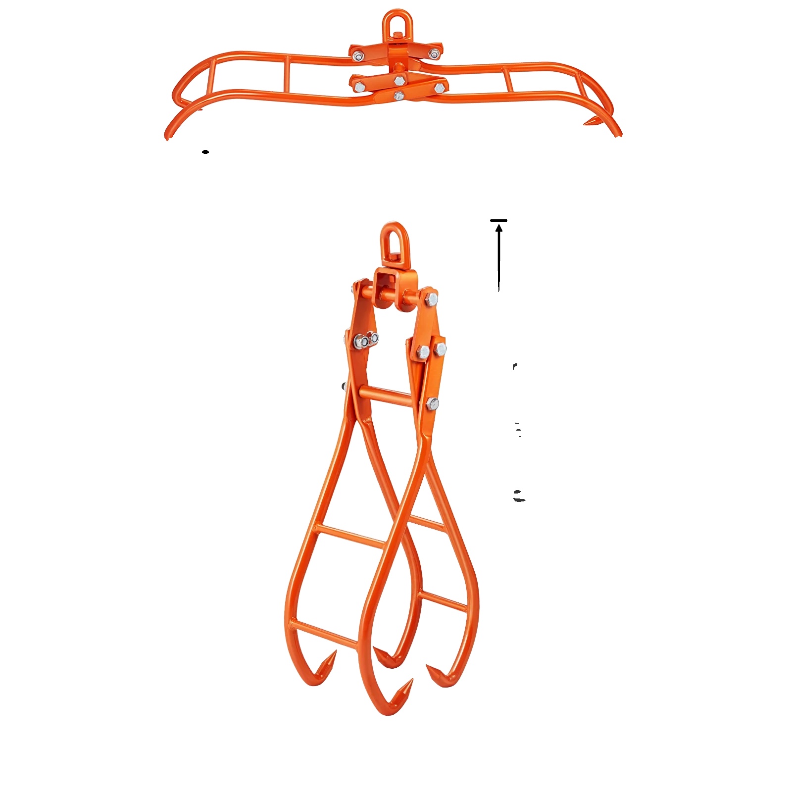 Baumstammhebeklammern, Hochbelastbarer Stahl, Sicherer Halt, 71 Cm, 4 Drehbare Backen
