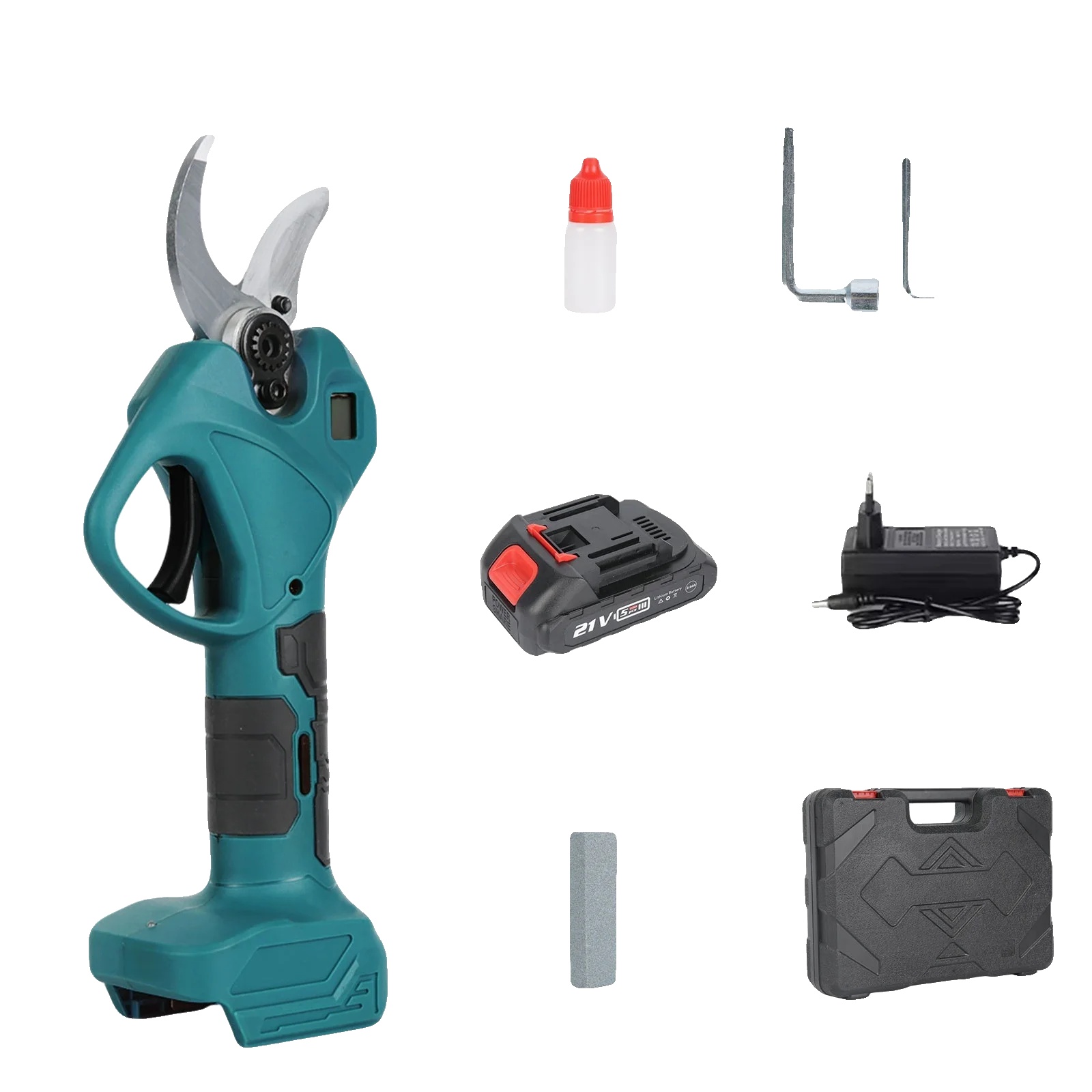 Elektrische Gartenschere, Bürstenloser Motor, Ergonomisches Design, Inklusive Akku