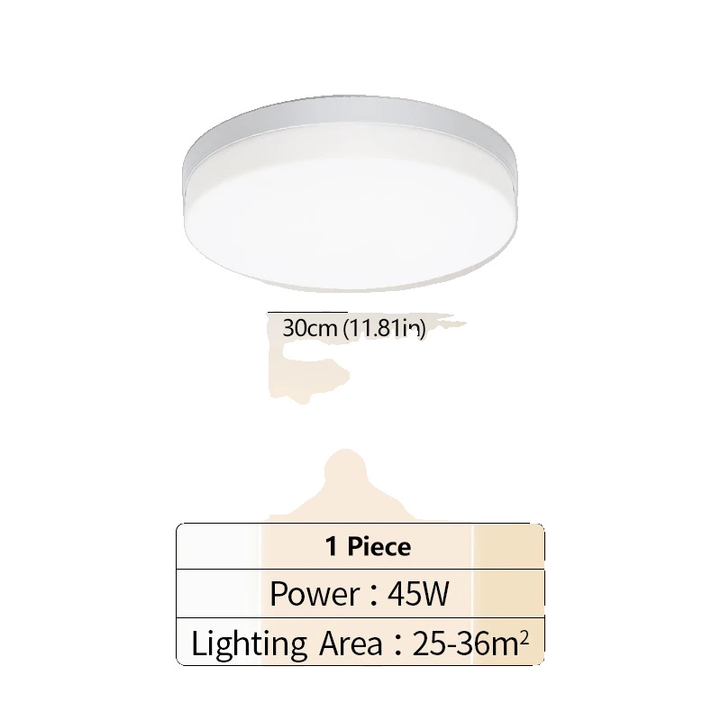 Deckenleuchte, Energieeffizient, Minimalistisches Design, 1 Stück, Neutrales Licht