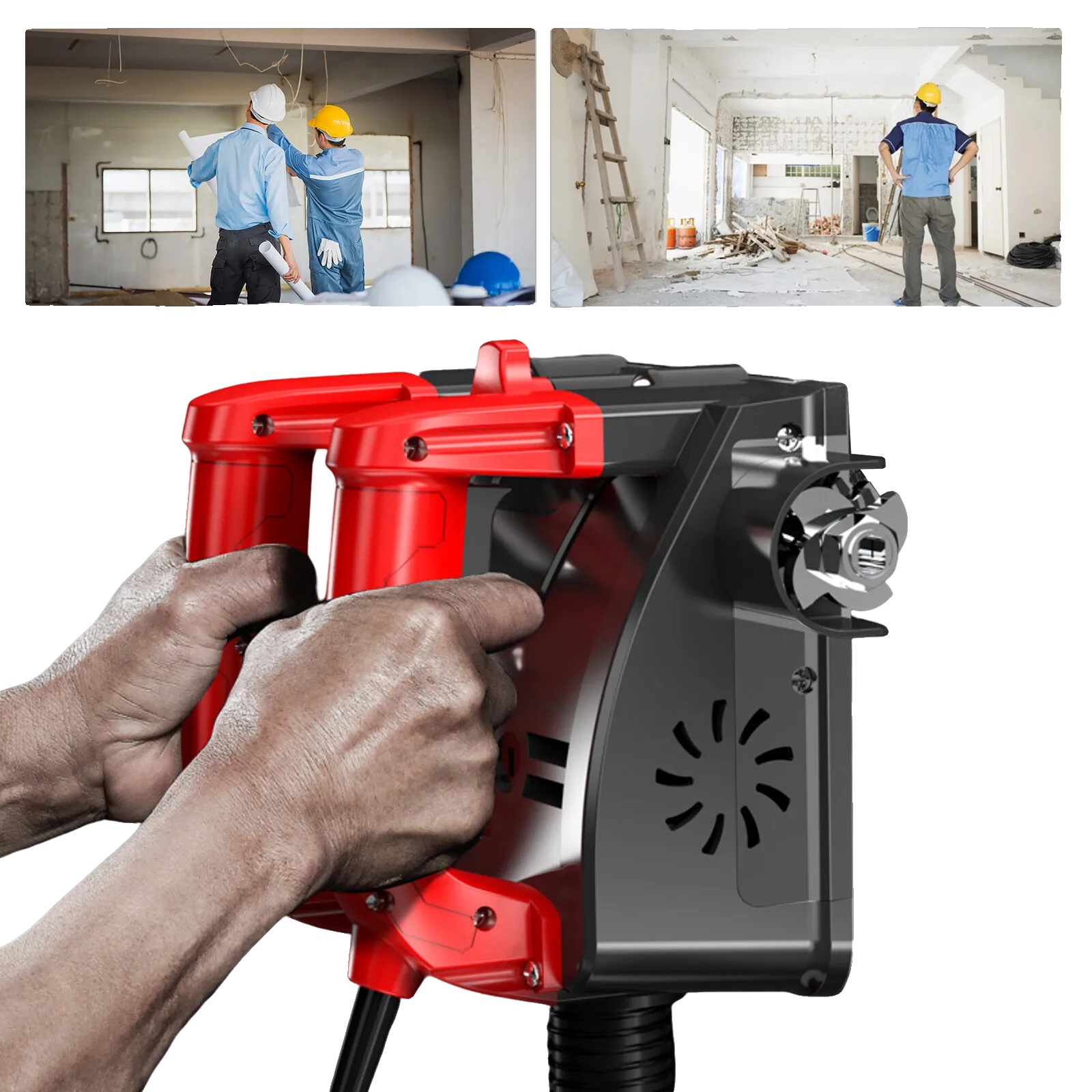 Wandfräsmaschine, 1200 W Leistung, 160 Mm Fräsbreite, 1–4 Mm Höhenverstellung, 3000 U/min Drehzahl, Abmessungen 24,5 X 22 X 16,5 Cm