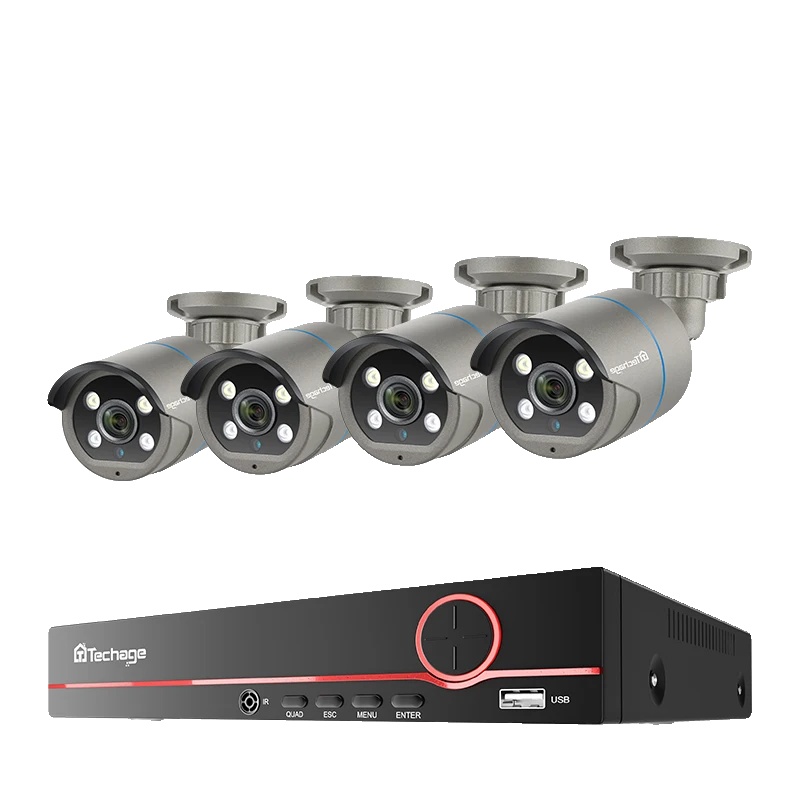 Sicherheitskamerasystem, 4-mp-auflösung, Ki-gesichtserkennung, 8-kanal-nvr Und 8 Kameras, 3t (), 8-kanal-nvr Und 4 Kameras, Keine
