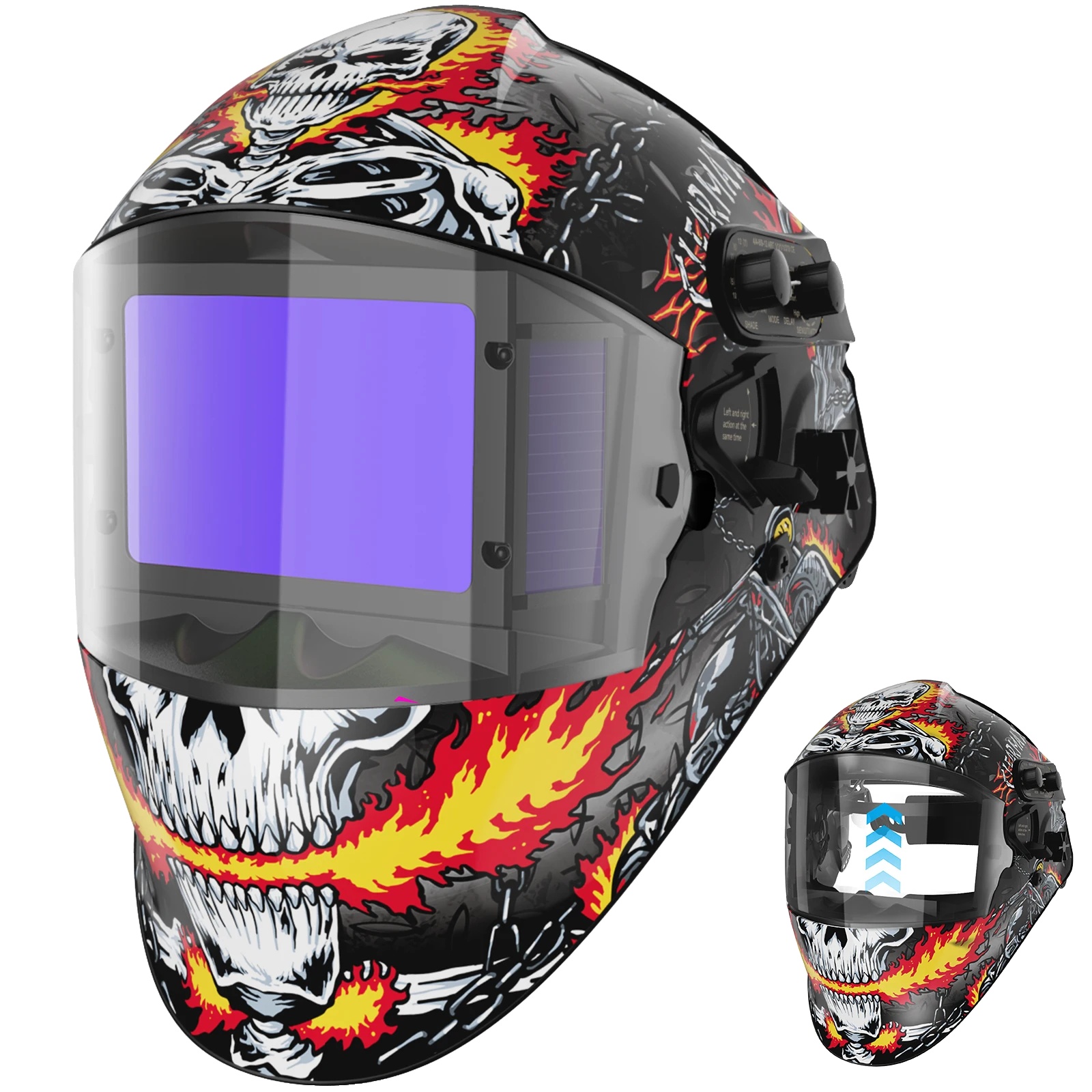 Schweißhelm, Automatische Abdunkelung, Weites Sichtfeld, B