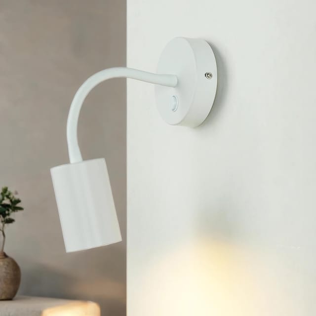 LED Deckenlampe Weiß Metall blendarm Ø64 LUKE