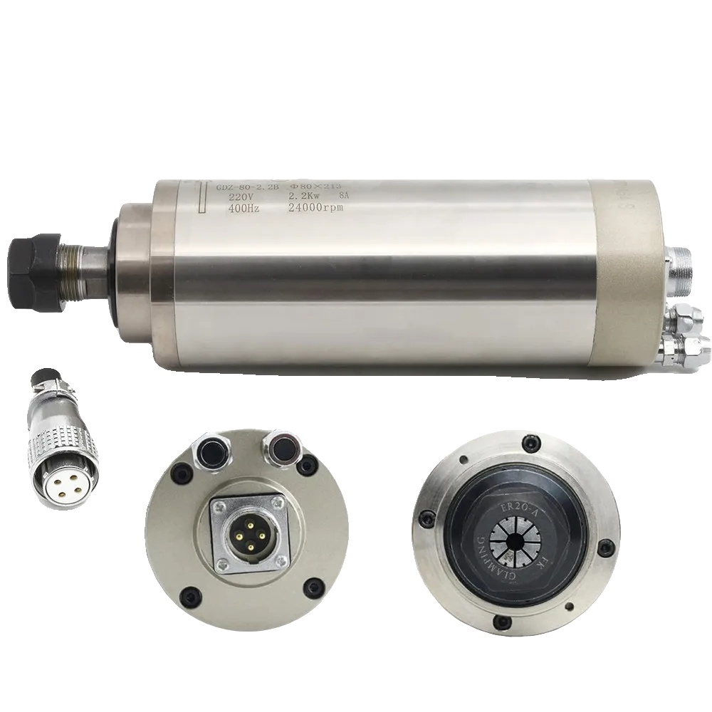 Cnc-frässpindelmotor, Wassergekühlt, Hohe Präzision, Einzelspindel, 220 V