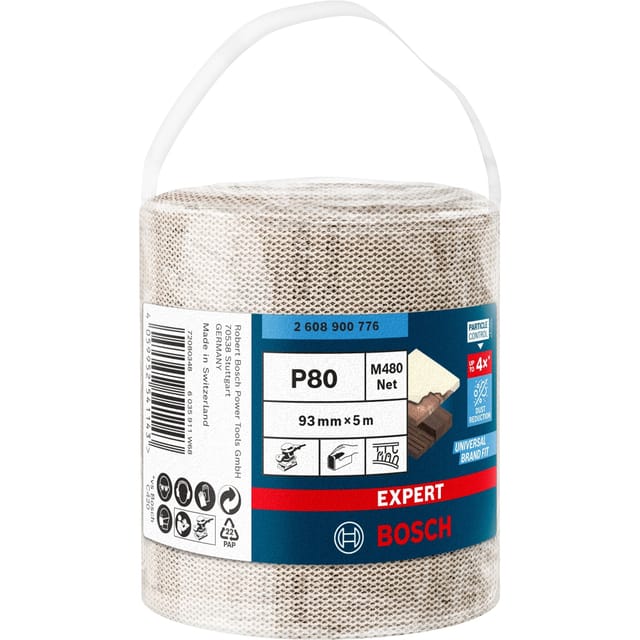 Professional Expert M480 Schleifnetzrolle, 93 mm, 5 m, g 80 (2608900776) - Bosch
