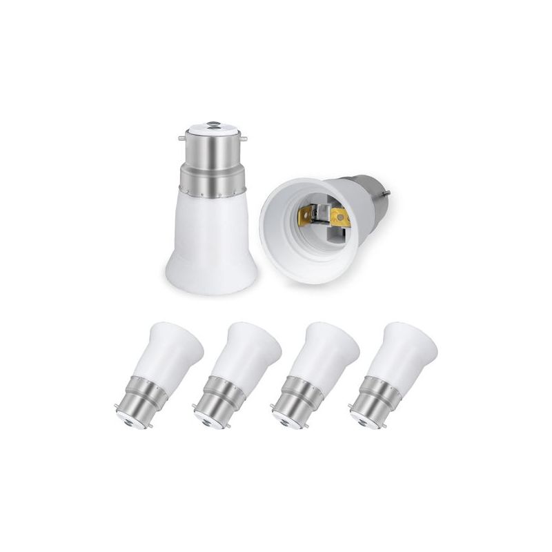B22-auf-e27-adapterfassung Für Led-lampen, 230 V Wechselstrom, Umrüstadapter Von B22 Auf E27, Bajonett-schraubfassung, 4er-pack