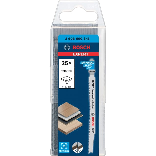Expert 'Hardwood 2-side clean' t 308 bf Stichsägeblatt, 25 Stück - Bosch