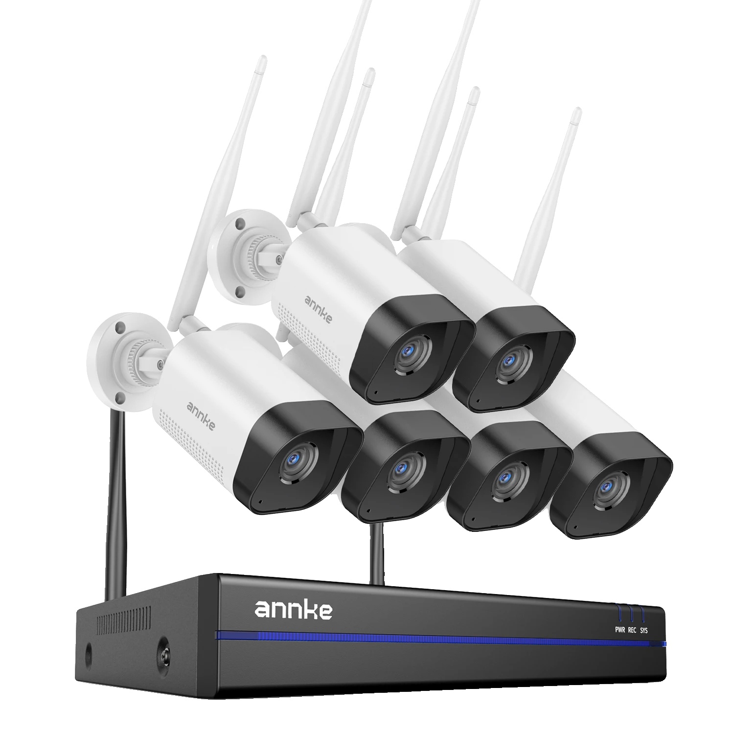 Videoüberwachungssystem, 8-mp-auflösung, 16-kanal-unterstützung, 16-kanal-nvr-kamera (6 Stück), 4t