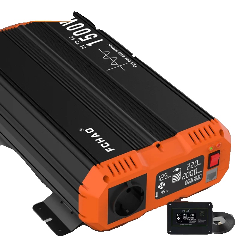Wechselrichter, Reine Sinuswelle, Fernbedienung, 1500 W – 12 V