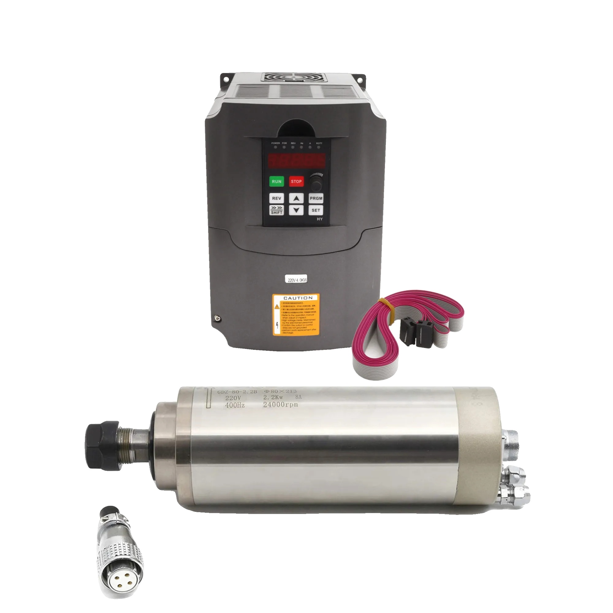 Hochgeschwindigkeits-cnc-spindelmotor Mit Wasserkühlung Und Hy-frequenzumrichter, 220 V
