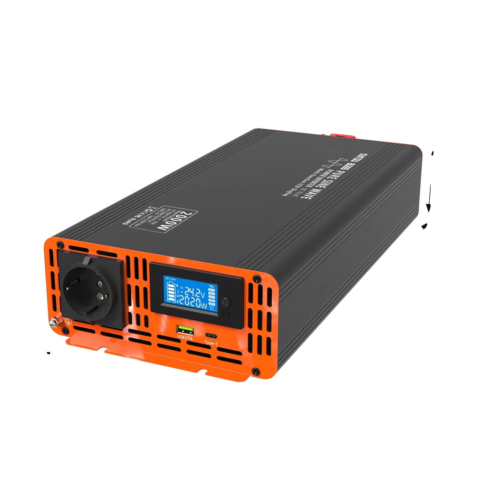Reiner Sinus-wechselrichter, Wirkungsgrad Über 90 %, Dualer Spannungsausgang, Psw-24v 2000w