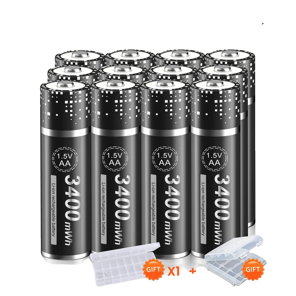 Palo 1,5v Aa Lithium-akku, 3400 Mwh Kapazität, Schnellladefunktion Mit Ladegerät