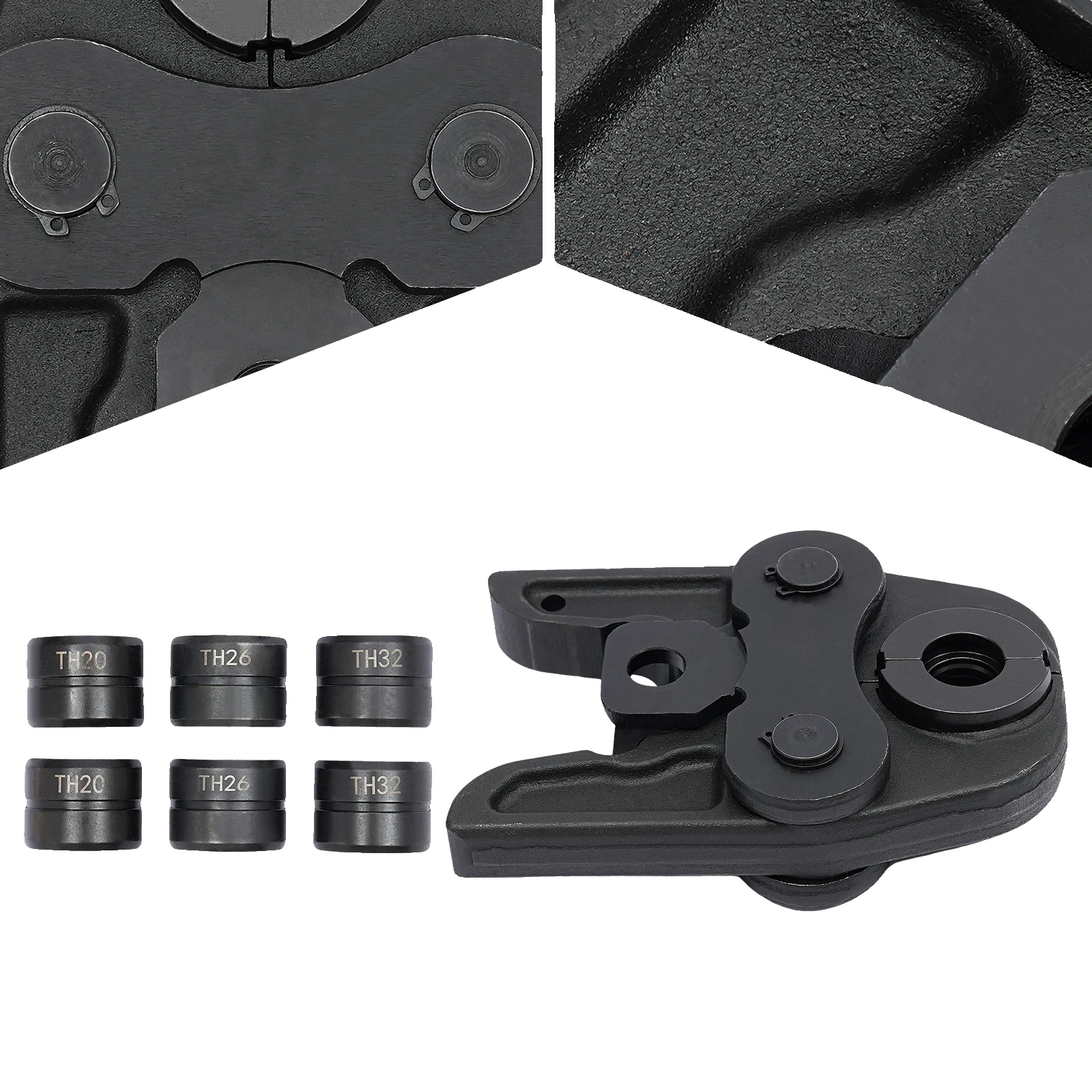 Quetschzange, Gehärteter Stahl, Leichtes Design, Schwarz