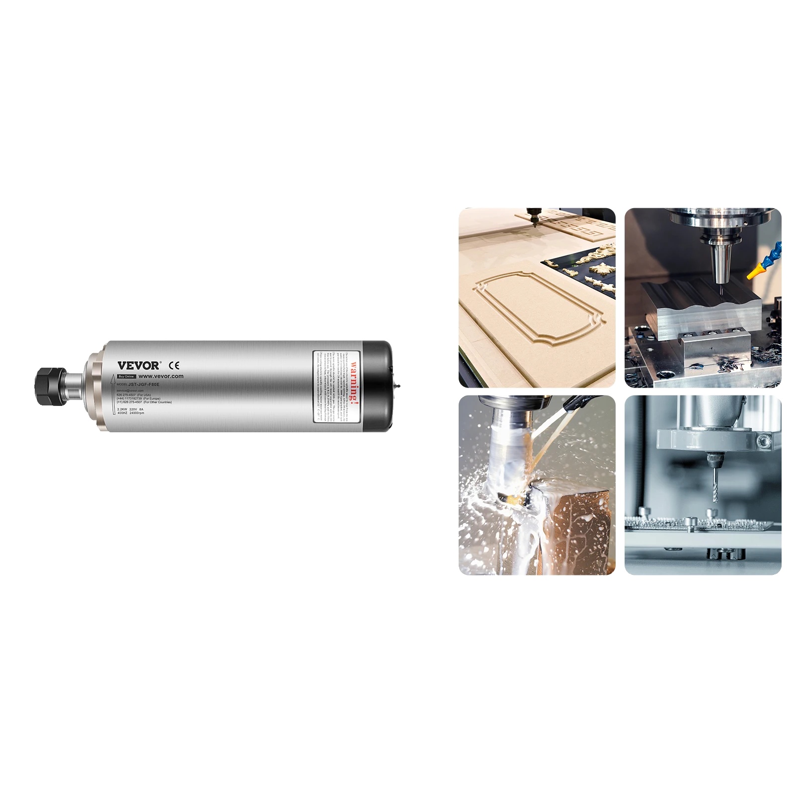 Spindelmotor, Luftgekühlt, Leistung Von 0,8 Kw Bis 4 Kw, 2,2 Kw Er20 Rund