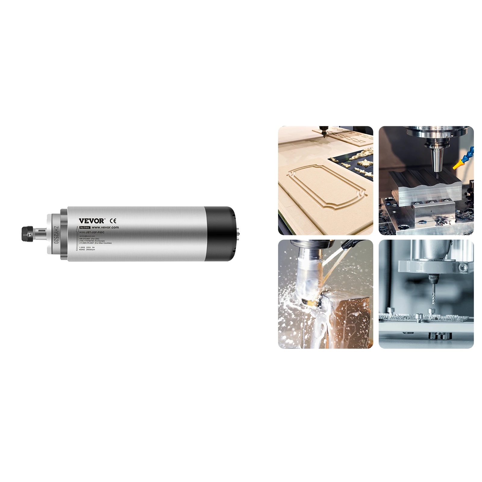 Spindelmotor, Luftgekühlt, Leistung Von 0,8 Kw Bis 4 Kw, 1,5 Kw Er11 Rund