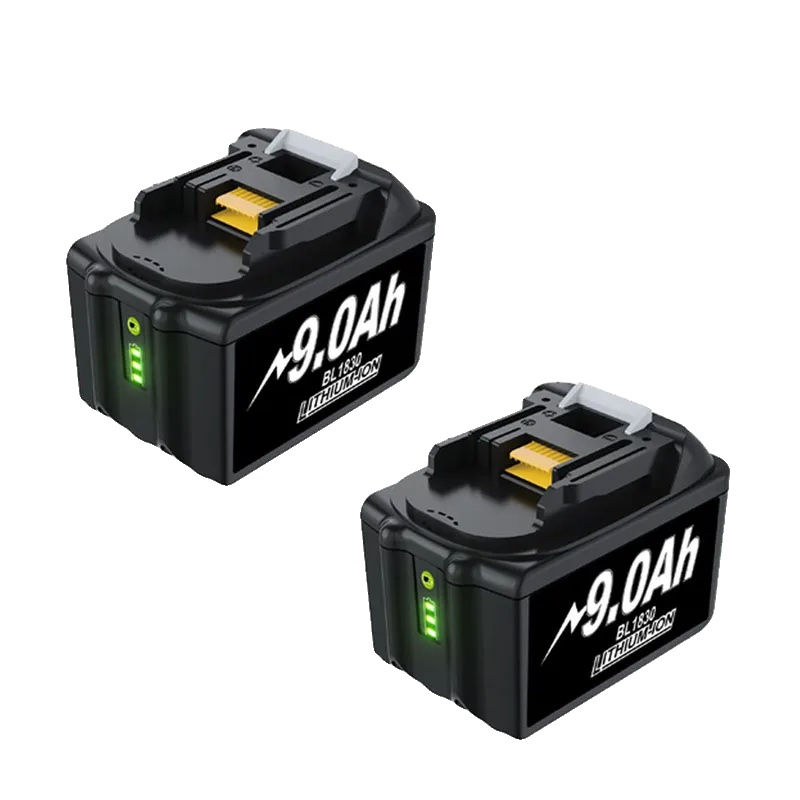Wiederaufladbarer Akku, 18 V, 9000 Mah Kapazität, 9 Ah – 2 Stück