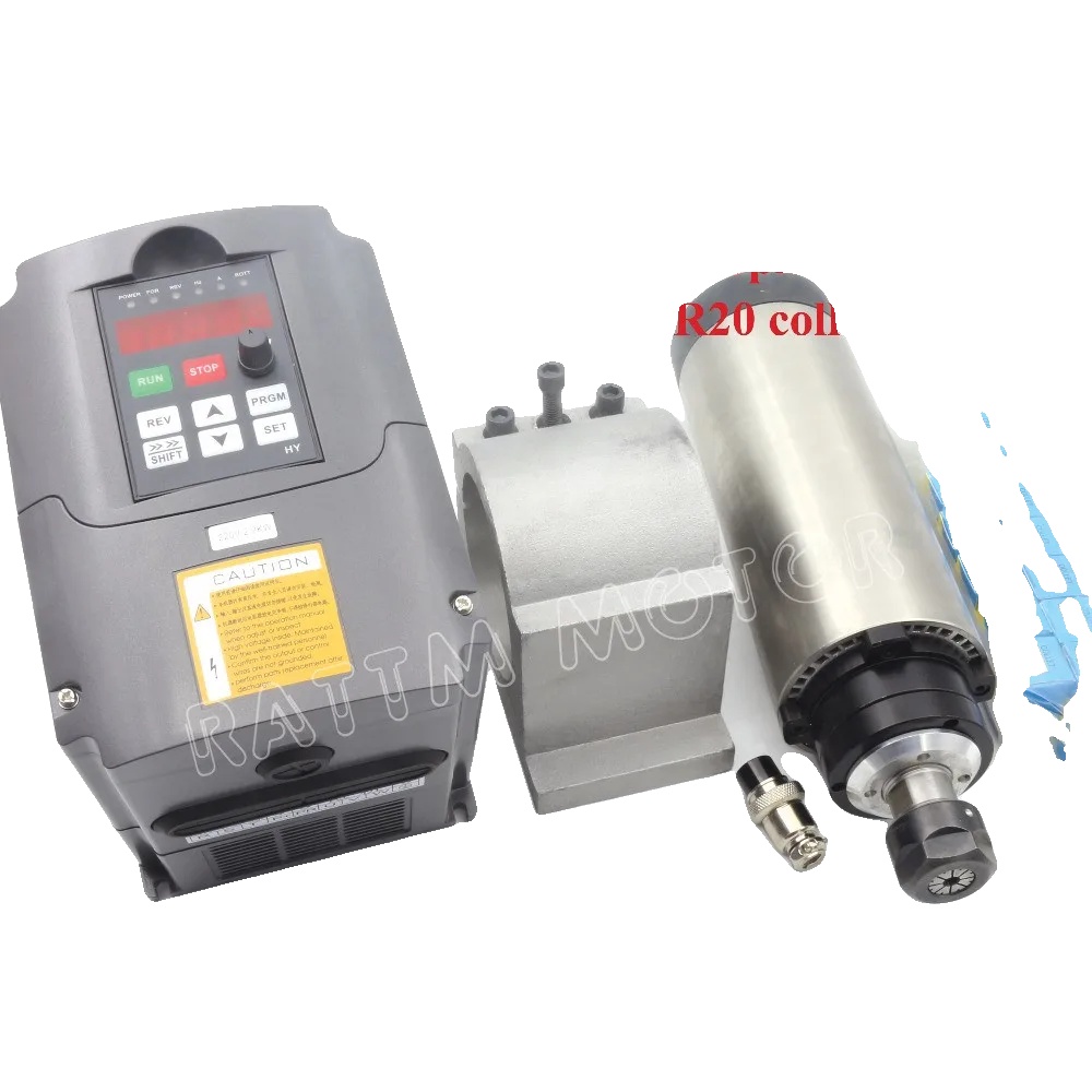 Cnc-spindelmotor-kit, 2,2 Kw Leistung, 220 V Ac Spannung, 400 Hz Frequenz, 24.000 U/min Drehzahl, Er20 Spannzangentyp