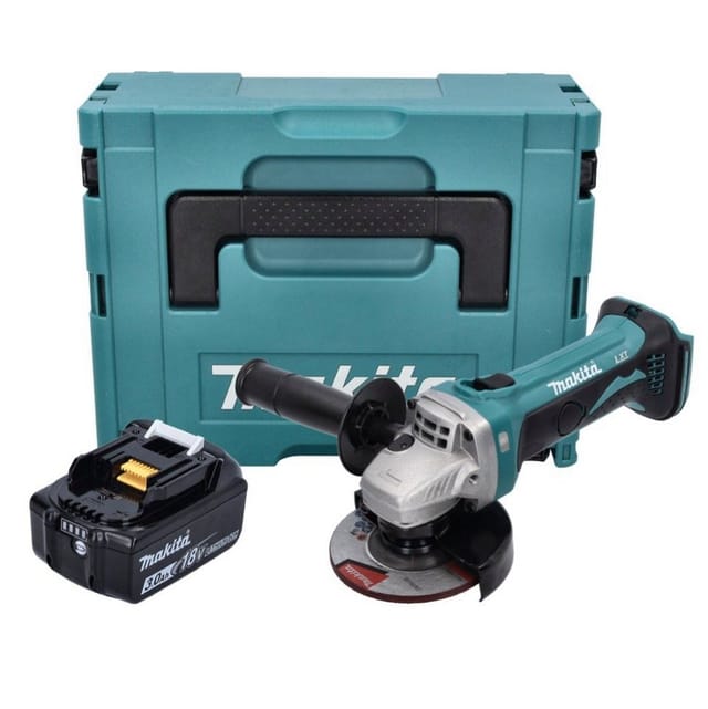 Dga 452 F1J Akku Winkelschleifer 18 v 115 mm + 1x Akku 3,0 Ah + Makpac - ohne Ladegerät - Makita