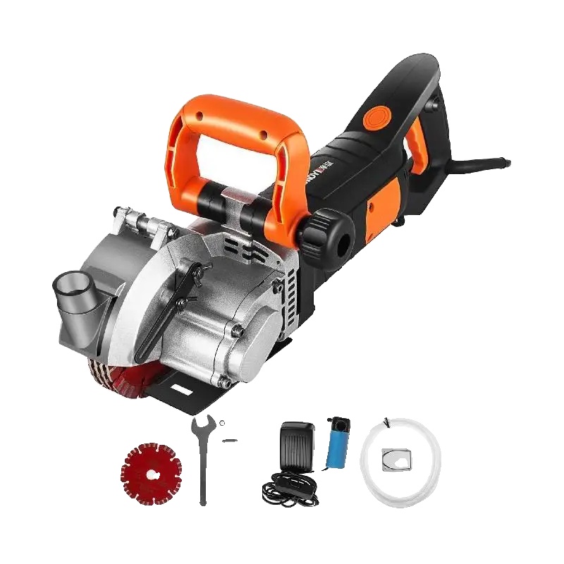 Wandnutfräsmaschine, 4800 W Leistung, 40 Mm Maximale Schnittbreite, 42 Mm Maximale Schnitttiefe, 133 Mm Sägeblattdurchmesser, 5 Sägeblätter