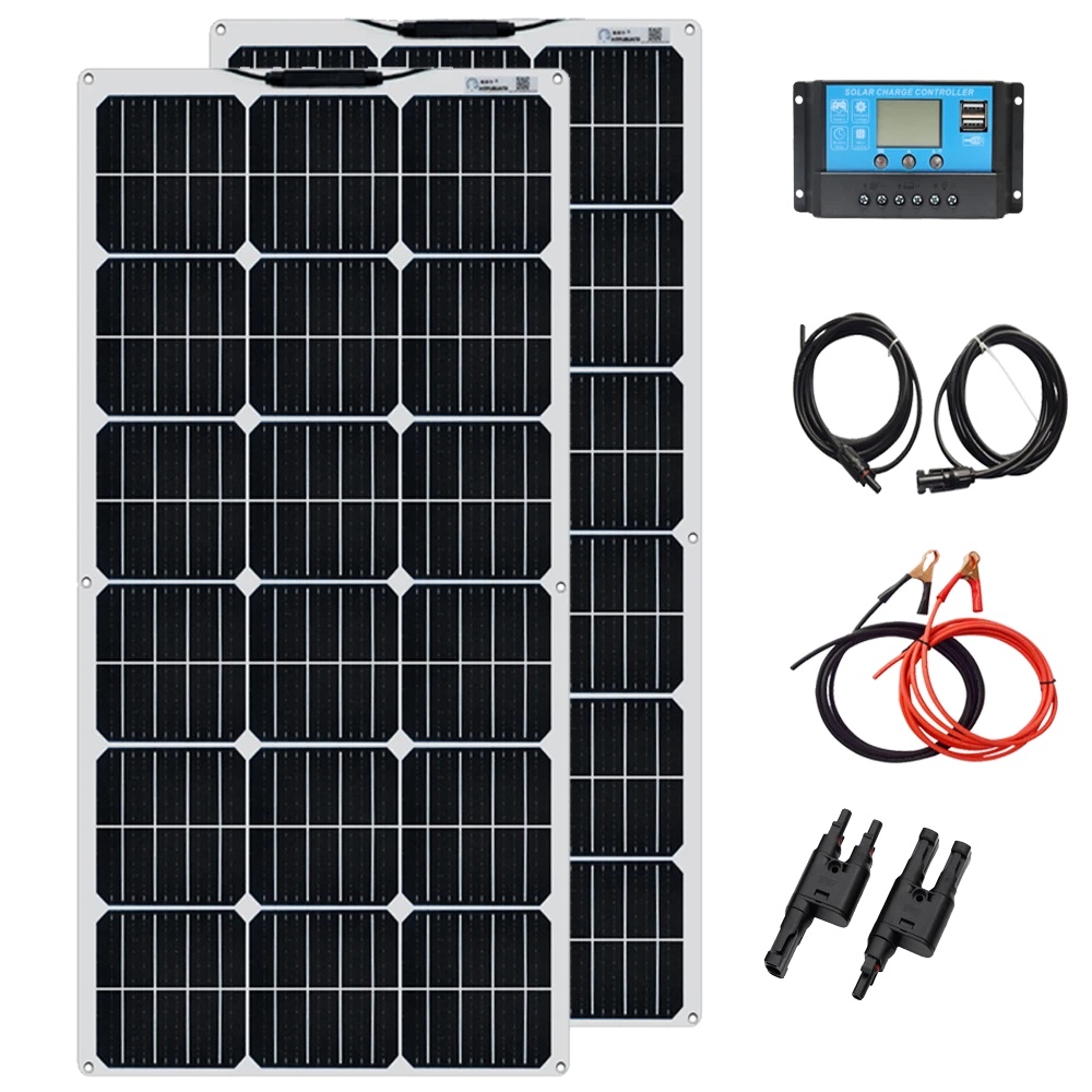 Flexibles Solarmodul-set, 200 W Nennleistung, Leichtes Design
