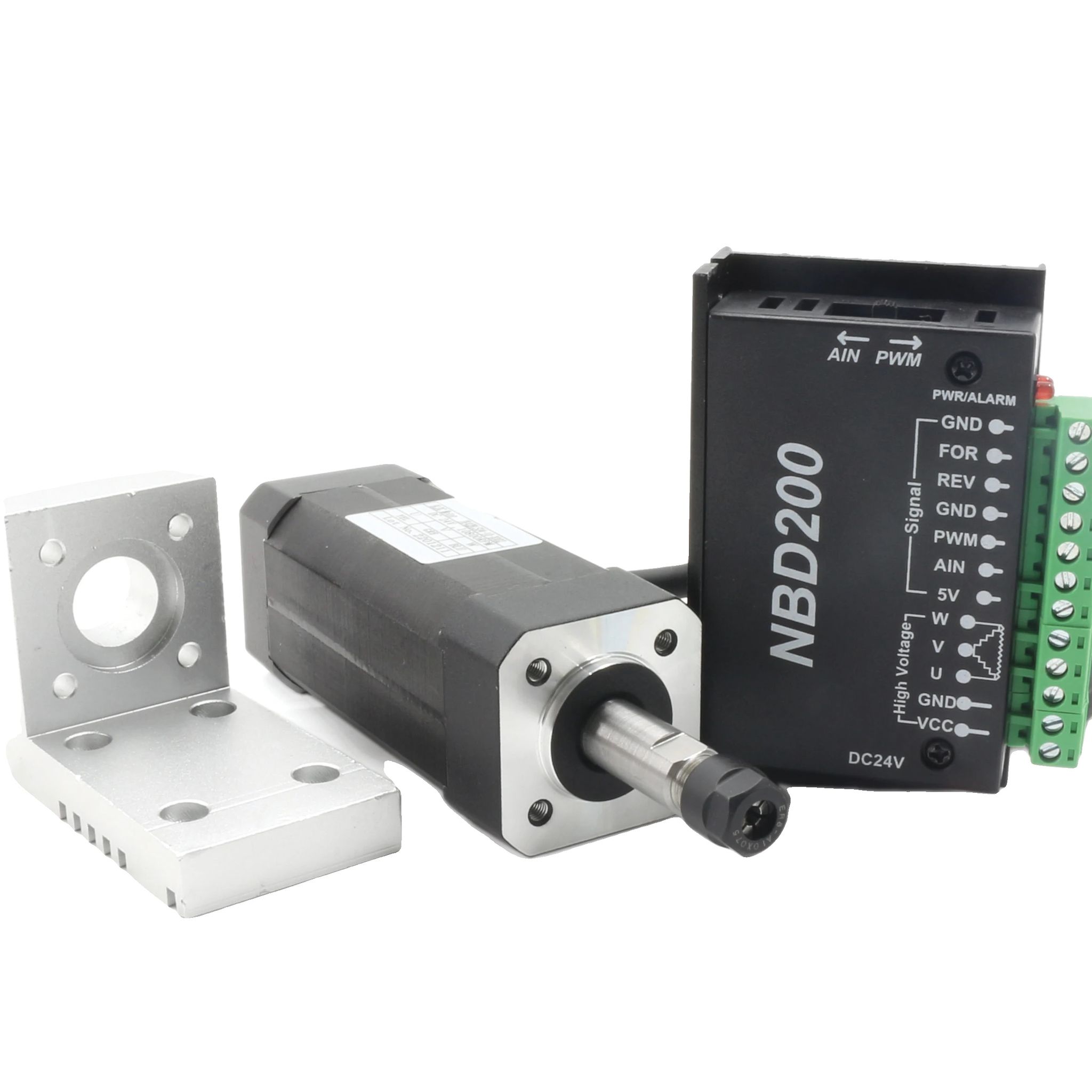 Bürstenloser Spindelmotor, 104 W, 10800 U/min, 0,11 Nm Drehmoment, 24 V Dc, Er8/er11-kompatibel