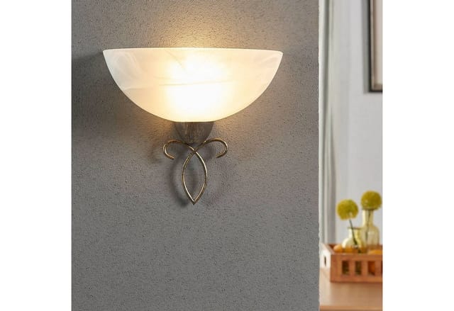Wandleuchte, Wandlampe Innen "Mohija" aus Glas für Wohnzimmer & Esszimmer von Lindby