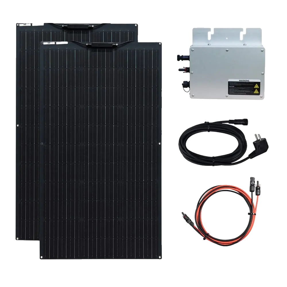 Solarmodul-set, Komplett Mit Wechselrichter, Hocheffizient, 220–230 V, 200 W