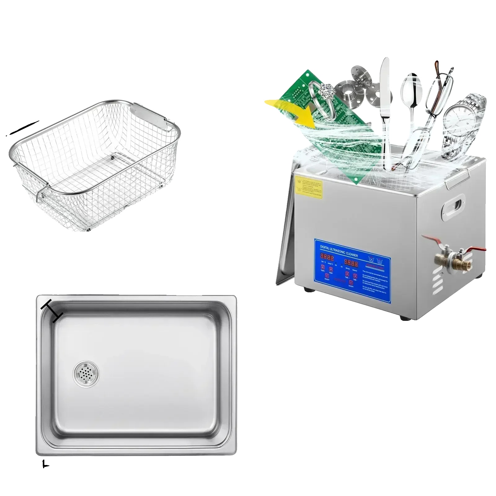Ultraschallreiniger, Kraftvolle Reinigung, Einfache Bedienung, 15 L, Jps-60a