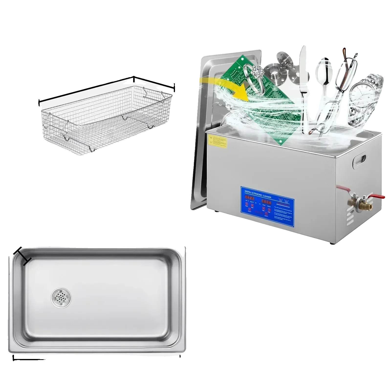 Ultraschallreiniger, Kraftvolle Reinigung, Einfache Bedienung, 22 L, Jps-80a