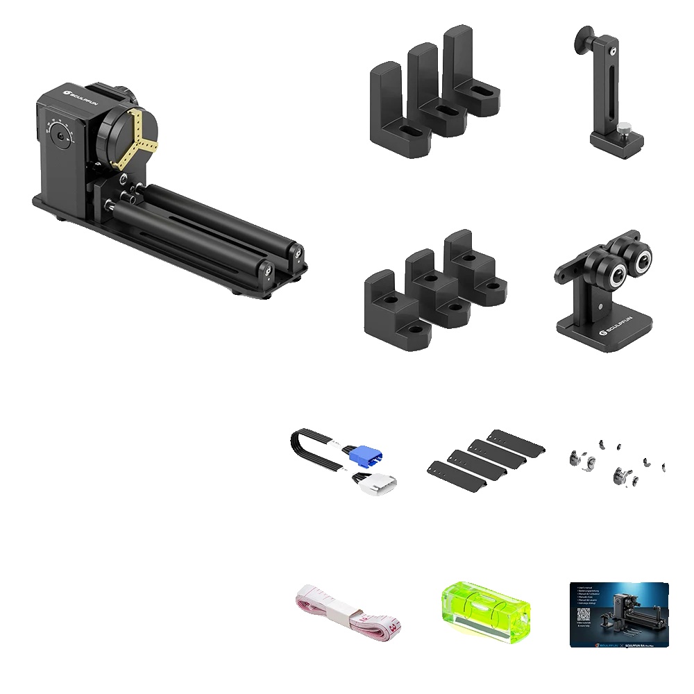 Rotierendes Lasermodul, Schnelle Demontage, Vielseitiges Zubehör, Sculpfun Ra Pro Max