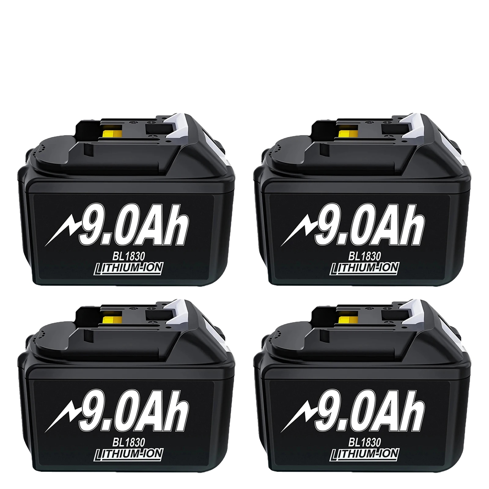 Wiederaufladbarer Akku, Hohe Kapazität, Schnellladeoptionen, 4er-pack 9000 Mah