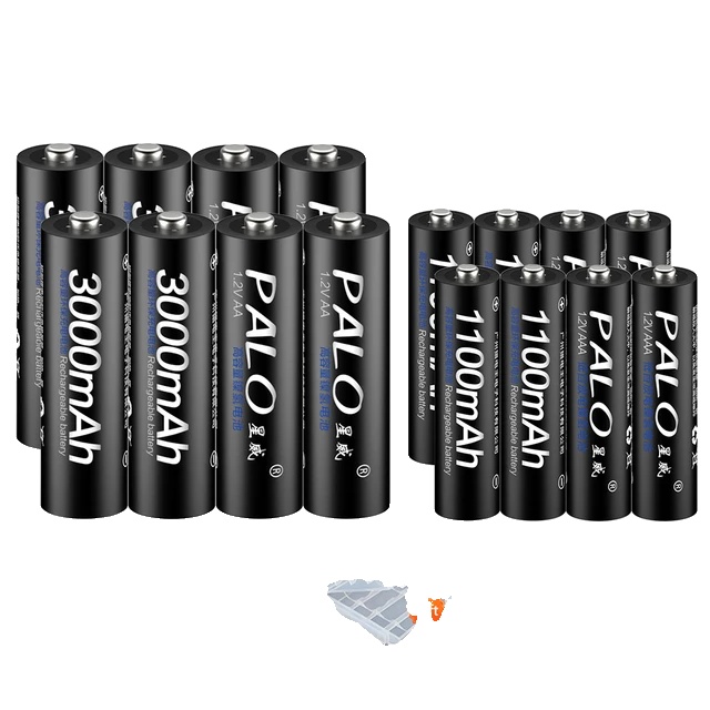 Wiederaufladbare Batterien, 3000 Mah Kapazität, Ladegerät Inklusive, 8 Aa- Und Aaa-batterien