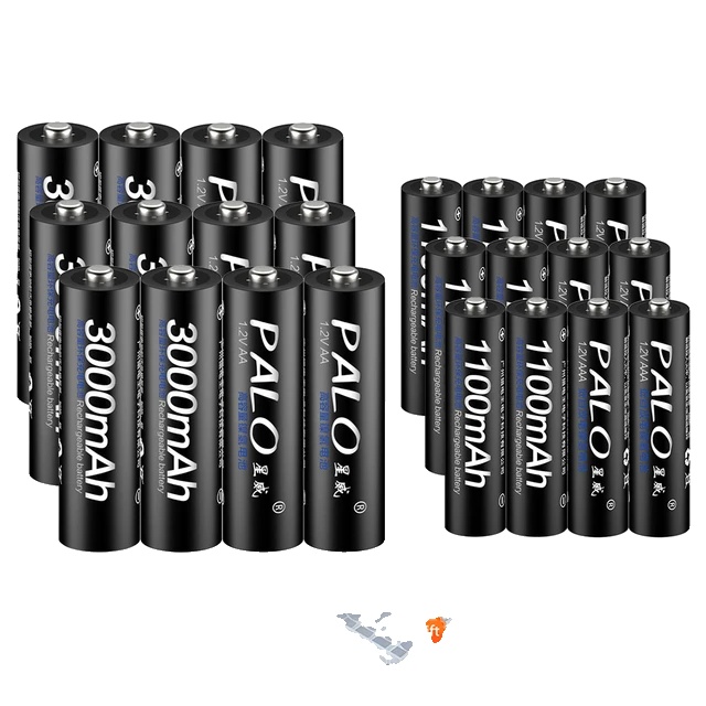 Wiederaufladbare Batterien, 3000 Mah Kapazität, Ladegerät Inklusive, 12 Aa- Und Aaa-batterien
