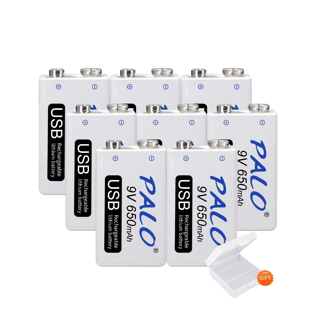 Wiederaufladbarer Akku, 650 Mah Kapazität, Usb-ladefunktion, 8 Stück 9 V