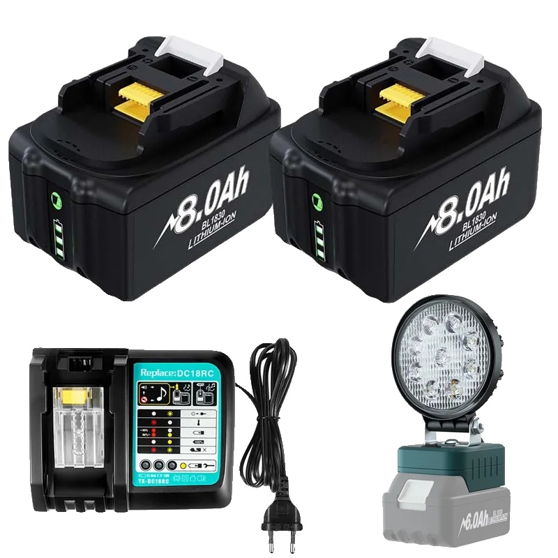 Akku Für Elektrowerkzeuge, 8000 Mah Kapazität, Kompatibel Mit Bl1830, Passend Für 2