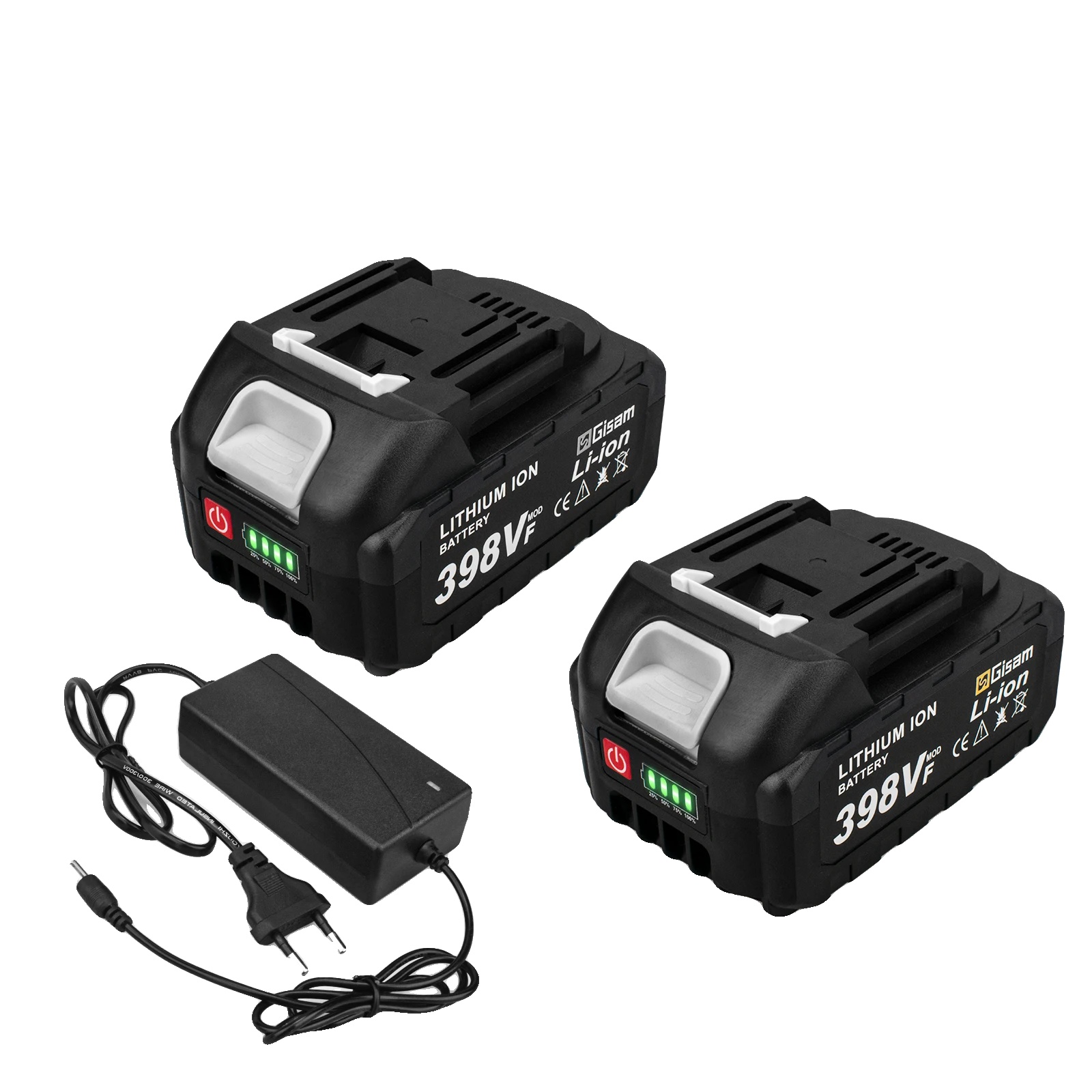 Wiederaufladbarer Lithium-ionen-akku, 22500 Mah Kapazität, Kompatibel Mit Elektrowerkzeugen, 2x398vf-1xcharge