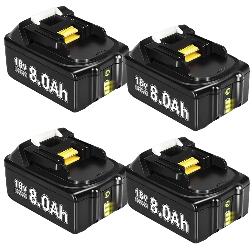Ersatzakku, 8000 Mah Kapazität, 18 V Kompatibel, 4 Stück 8,0 Ah