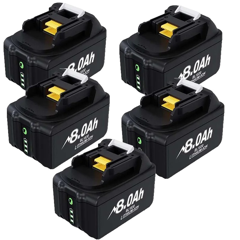 Ersatzakku, 8000 Mah Kapazität, 18 V Kompatibel, 5 Stück 8,0 Ah