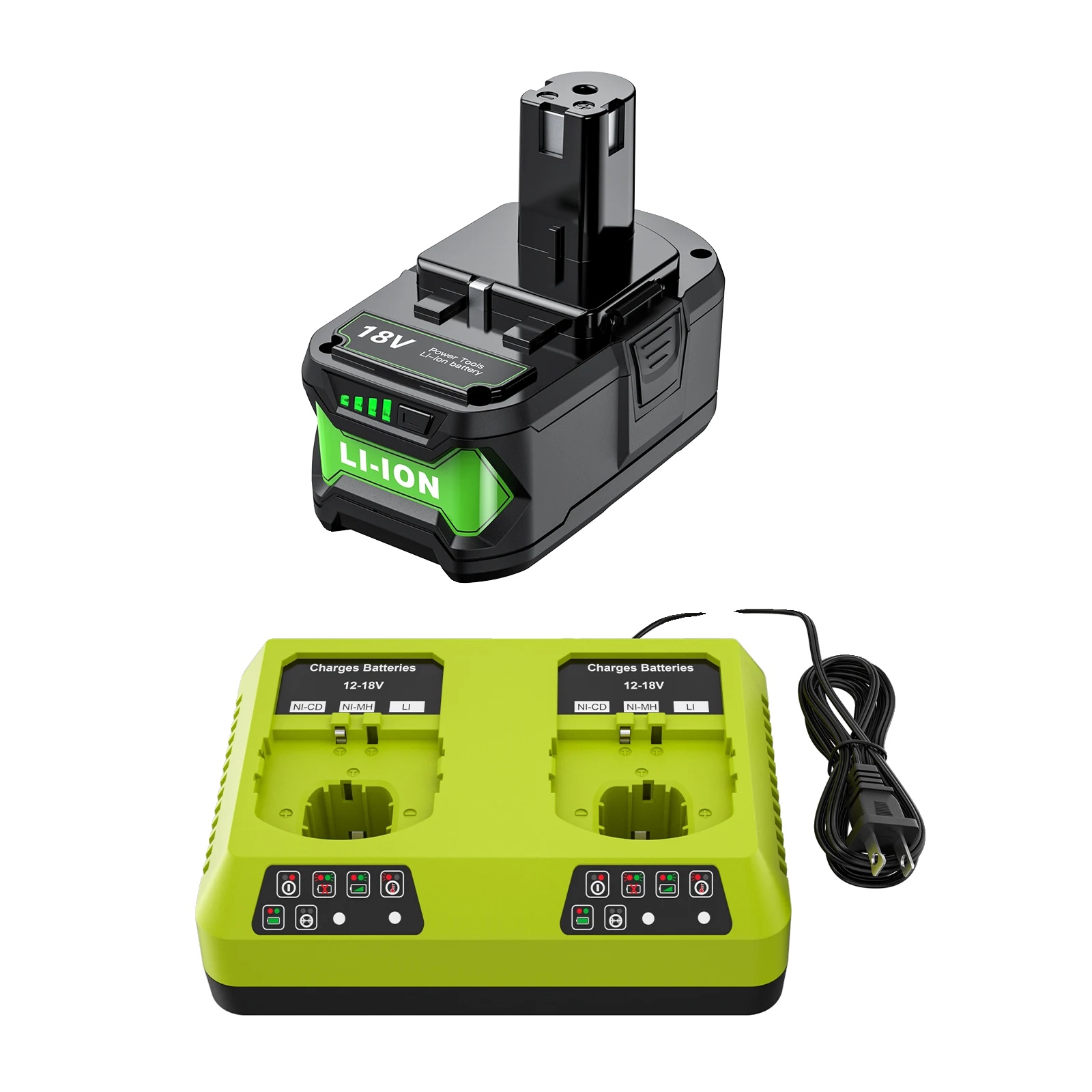 Ersatzakku, 8000 Mah Kapazität, Lithium-ionen, Kompatibel Mit Ryobi, 1 X 8,0 V Mit 6-a-ladegerät