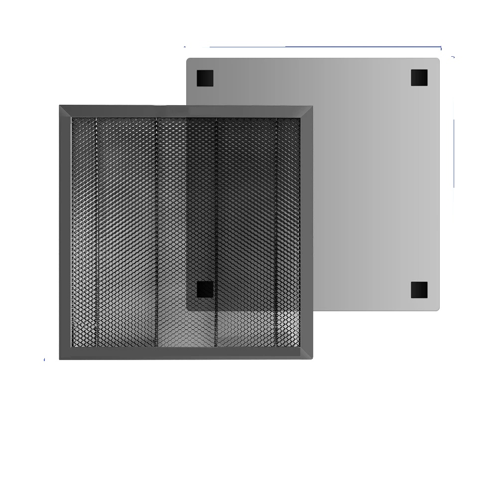 Wabenförmiger Lasertisch, Robuste Aluminiumlegierung, Kompatibel Mit Co2-maschinen, Mit Aluminiumblech, 400 X 400 X 22 Mm
