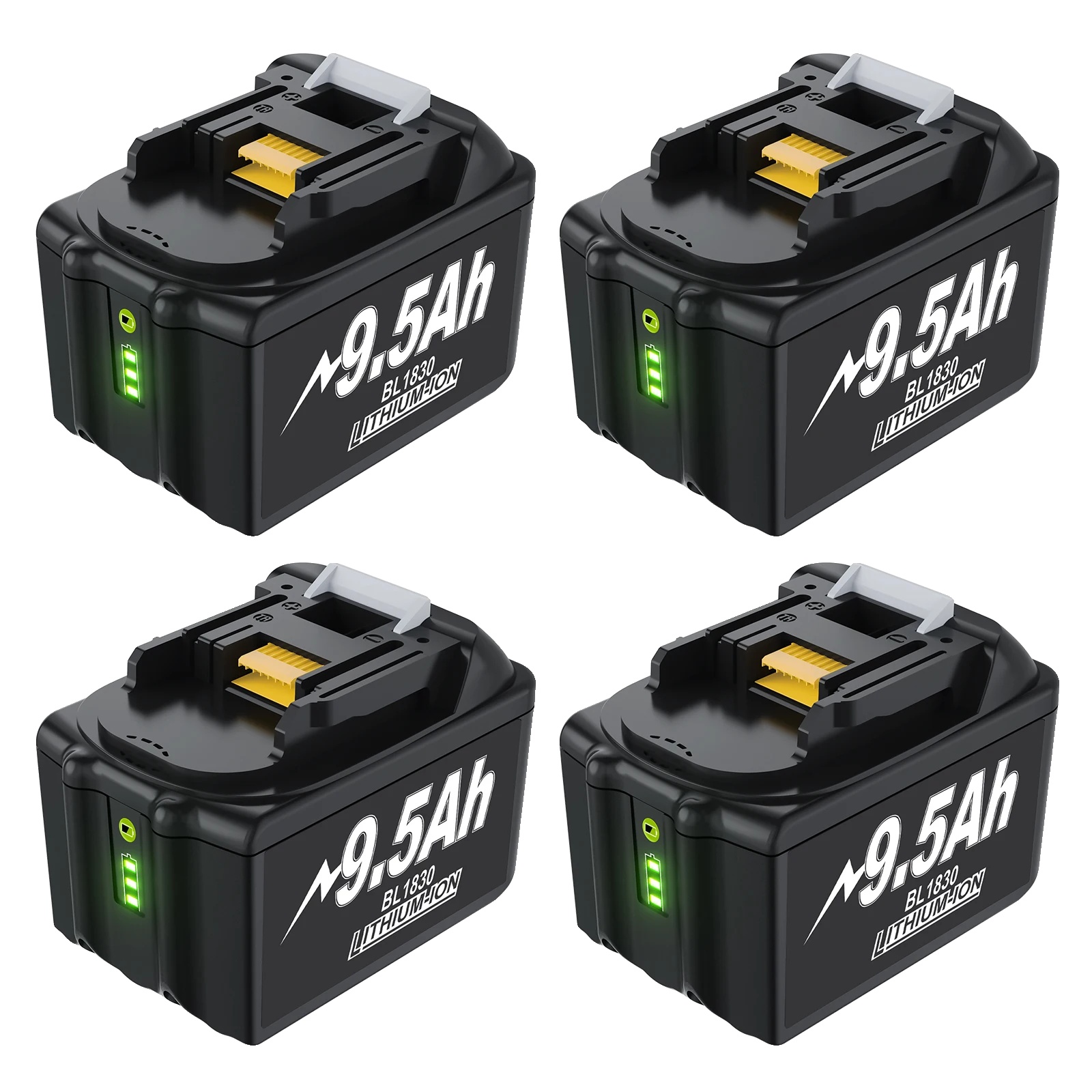 Akku, 9500 Mah Kapazität, Breite Kompatibilität, 4 X 9,5 Ah, 18 V