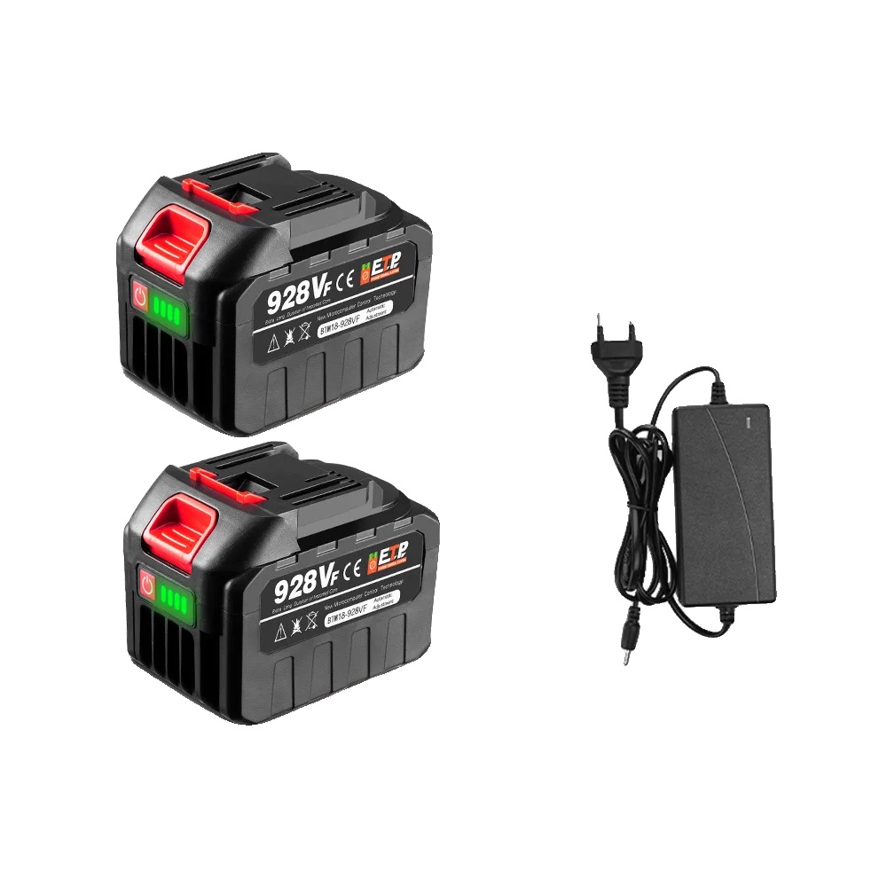 Akku Für Elektrowerkzeuge, 15000 Mah Kapazität, Kompatibel Mit 18 V–21 V, 2x928vf-1 Ladegerät