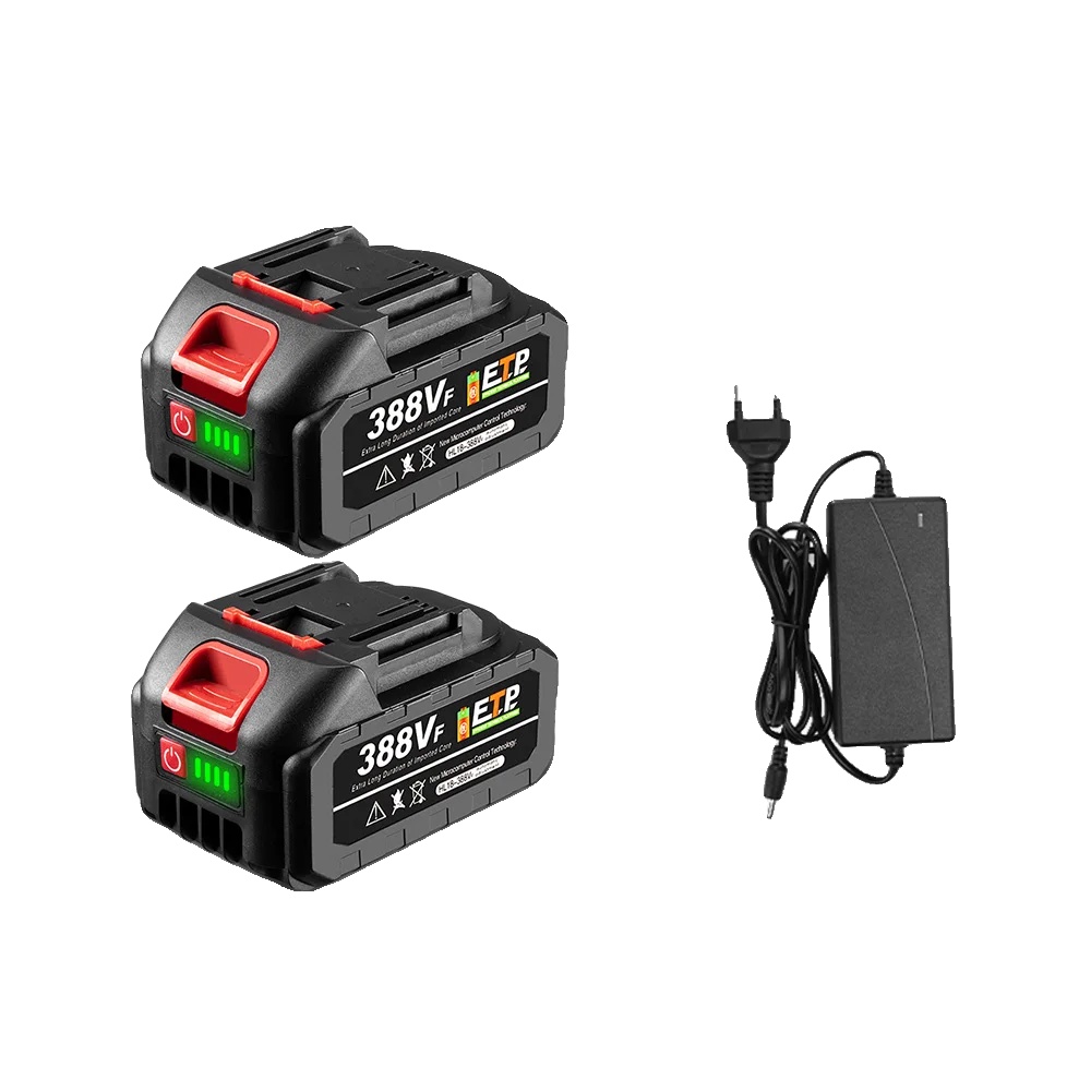 Akku Für Elektrowerkzeuge, 15000 Mah Kapazität, Kompatibel Mit 18 V–21 V, 2x388vf-1 Ladegerät