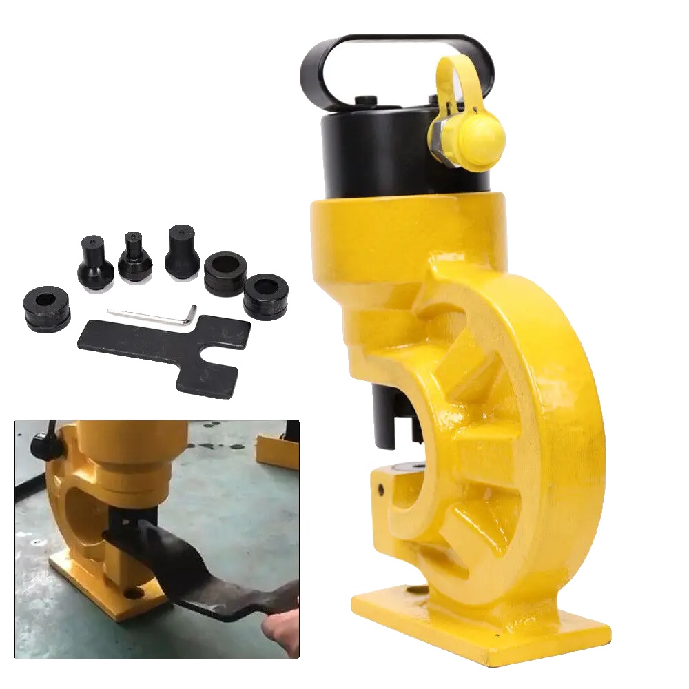 Hydraulische Stanzmaschine, 310 Kn Stanzdruck, 95 Mm Halsweite, Öffnungsgrößen 1/2" - 3/4", Plattenstärke 3-10 Mm, Kompatibel Mit Verschiedenen Hydraulikpumpen