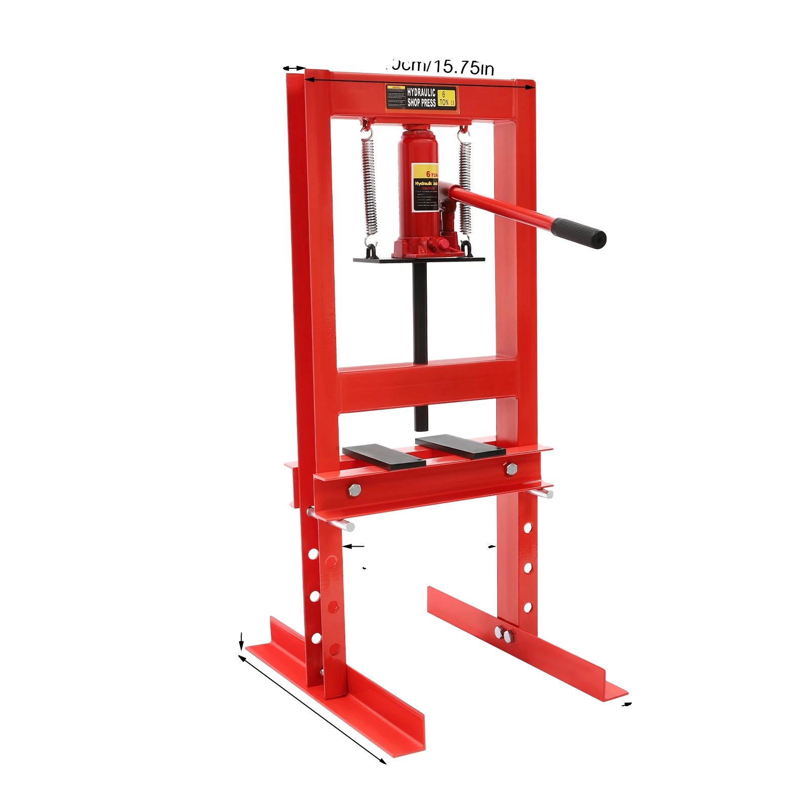 Hydraulische Presse, 6 Tonnen Tragkraft, Höhenverstellbar, Rot