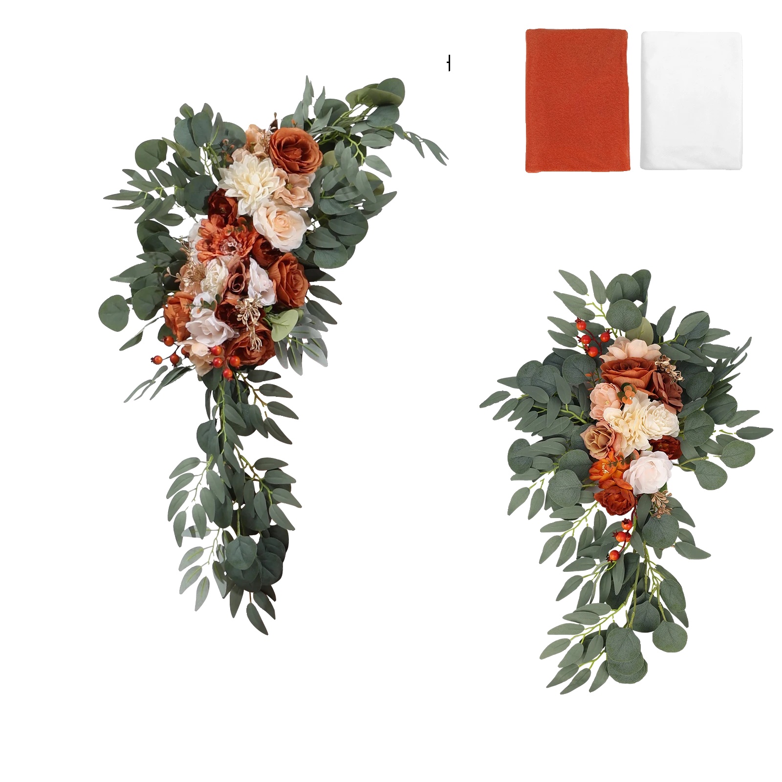 Künstliches Blumenbogen-set Für Hochzeiten, Elegantes Blumendesign, Vielseitige Vorhänge
